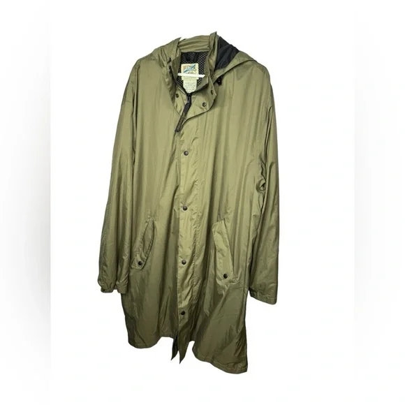 TRAVELSMITH Mens Long Duster Hooded Stadium Rain Jacket XX